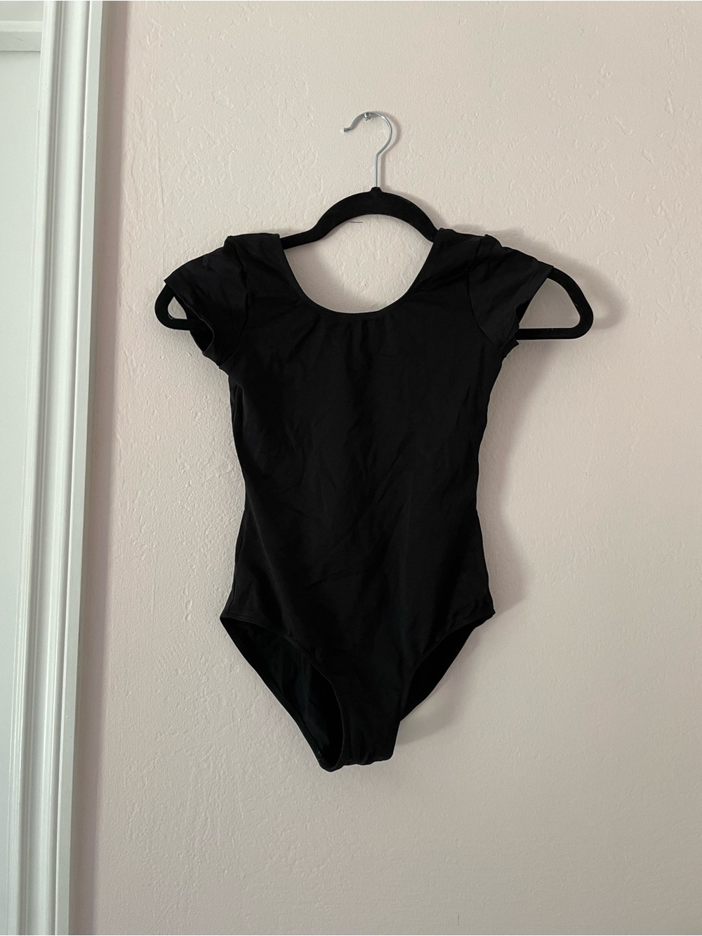 Girls' Bloch Black Short Sleeve Dance Leotard